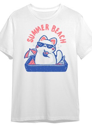 Funny Summer Beach Cat T-shirt *PRE-ORDER*