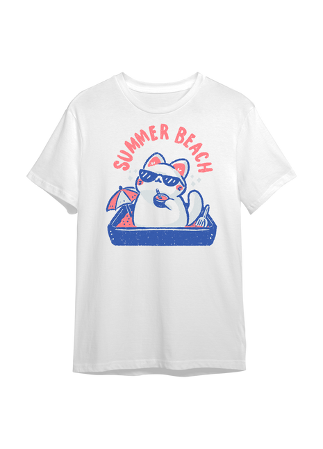 Funny Summer Beach Cat T-shirt *PRE-ORDER*