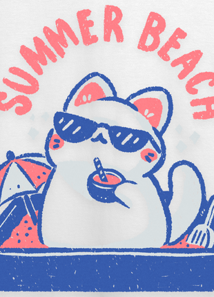 Funny Summer Beach Cat T-shirt *PRE-ORDER*