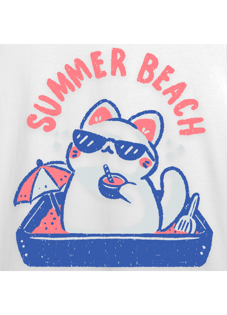 Funny Summer Beach Cat T-shirt *PRE-ORDER*