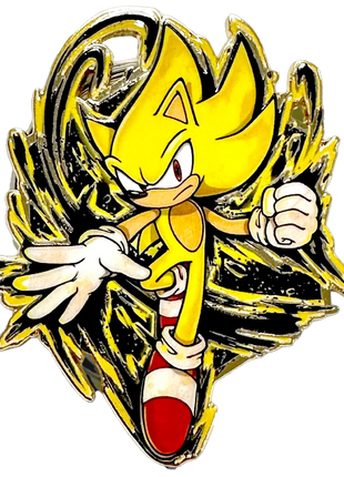Painterly Series: Super Sonic Limited Edition Pin - Golden Transformation Art Pin