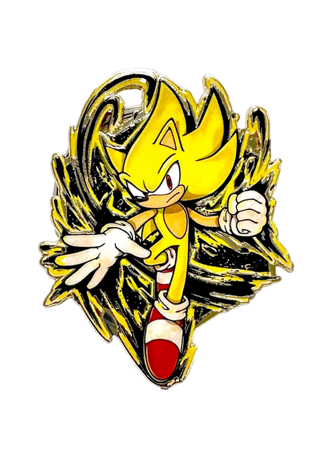 Painterly Series: Super Sonic Limited Edition Pin - Golden Transformation Art Pin
