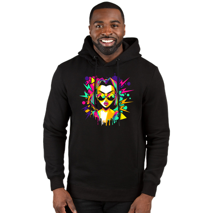 Pullover Hoodie - Lara 90s Retro Splatter