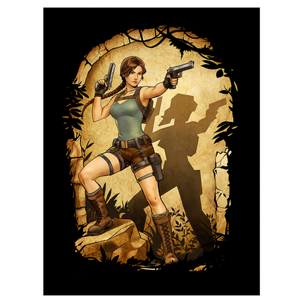 Lara Croft Polygonal History Poster