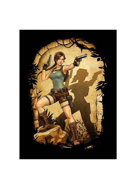 Lara Croft Polygonal History Poster