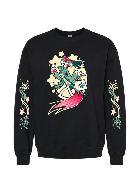 Crewneck Sweatshirt - Vassago - Cozy Winter w/Printed Sleeves *PRE-ORDER*