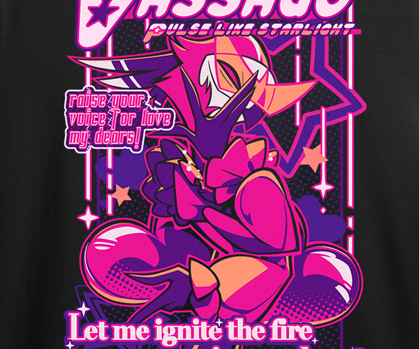 Shark Robot ヴェロシカ ヘルヴァボス Vassago - From Helluva Boss with Love T-Shirt *PRE-ORDER* – Shark