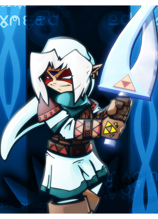 Ghostly Oni Swordsman - Poster Print