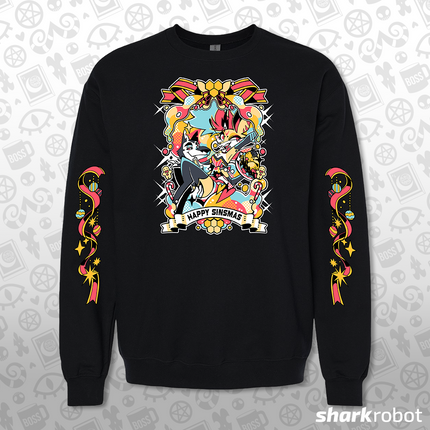 Crewneck Sweatshirt - Sinsmas 2024 - Beelzebub + Vortex w/Printed Sleeves *LIMITED RUN*