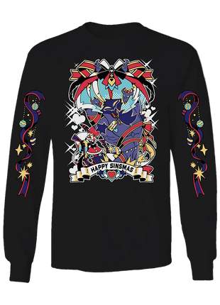 Long Sleeve Shirt - Sinsmas 2024 - Asmodeus + Fizz w/Printed Sleeves *LAST CHANCE*