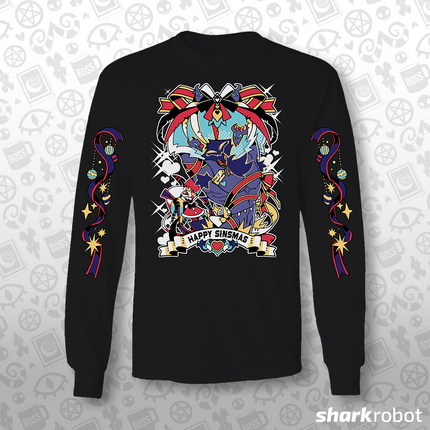 Long Sleeve Shirt - Sinsmas 2024 - Asmodeus + Fizz w/Printed Sleeves *LIMITED RUN*