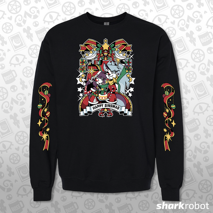 Crewneck Sweatshirt -  Sinsmas 2024 - Octavia + Loona w/Printed Sleeves *LIMITED RUN*