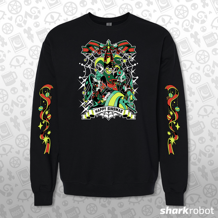 Crewneck Sweatshirt - Sinsmas 2024 - Mammon + Glitz + Glam w/Printed Sleeves *LIMITED RUN*