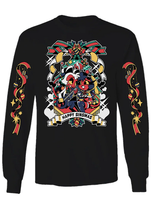 Long Sleeve Shirt - Sinsmas 2024 - Millie + Moxxie w/Printed Sleeves *LAST CHANCE*