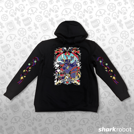 Pullover Hoodie - Sinsmas 2024 - Asmodeus + Fizz w/Printed Sleeves *LIMITED RUN*