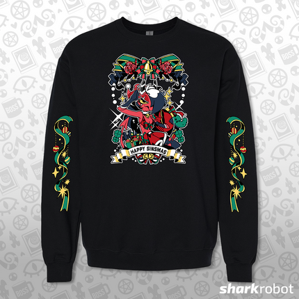 Crewneck Sweatshirt - Sinsmas 2024 - Sallie May w/Printed Sleeves *LIMITED RUN*