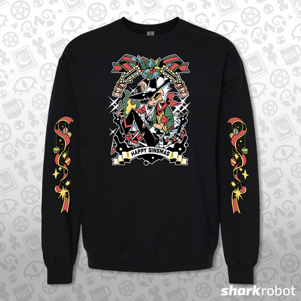 Crewneck Sweatshirt - Sinsmas 2024 - Striker w/Printed Sleeves *LIMITED RUN*