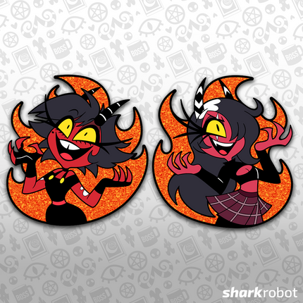 Wrath Sisters - Glitter Enamel Pin Set *LIMITED STOCK*