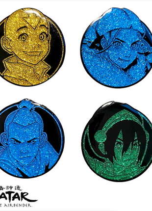 Team Avatar - Avatar: The Last Airbender Glitter Pin Set *LAST CHANCE*