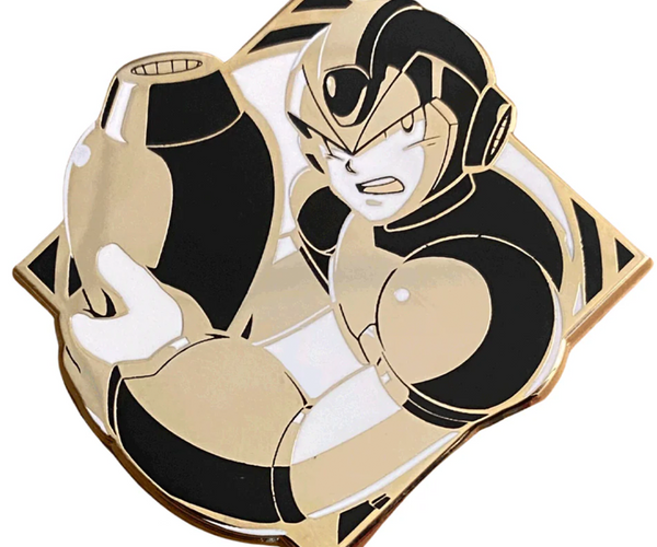 ZMS 10th Anniversary: X (In Base Armor) - Mega Man X Pin – Shark Robot