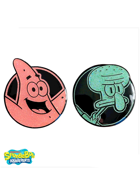Patrick and Squidward - SpongeBob Squarepants Glitter Pin Set *LAST CHANCE*