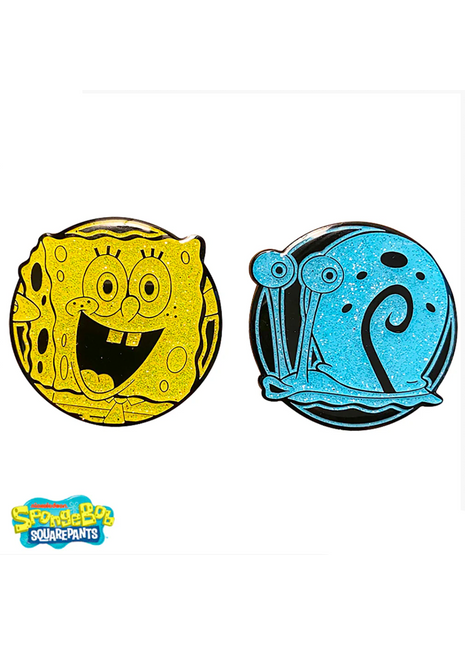 SpongeBob and Gary - SpongeBob Squarepants Glitter Pin Set *LAST CHANCE*