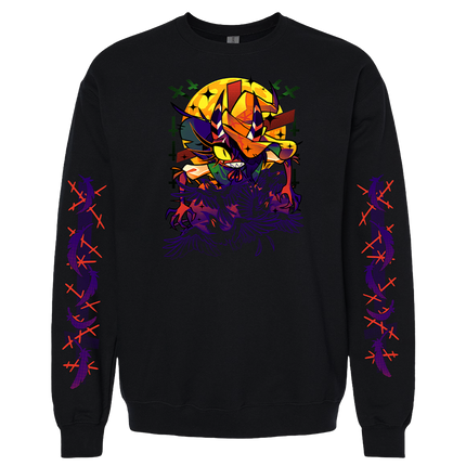 Crewneck Sweatshirt - Sallie May Halloween 2024 w/Printed Sleeves *FINAL SALE*