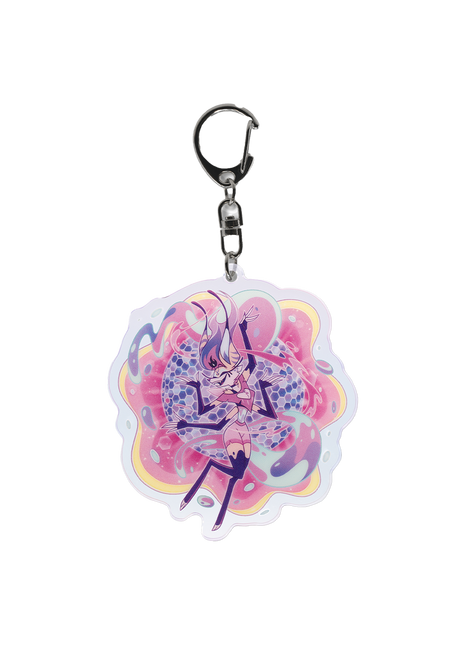 Queen Bee - Party Bee - Rainbow Acrylic Keychain *LIMITED STOCK*