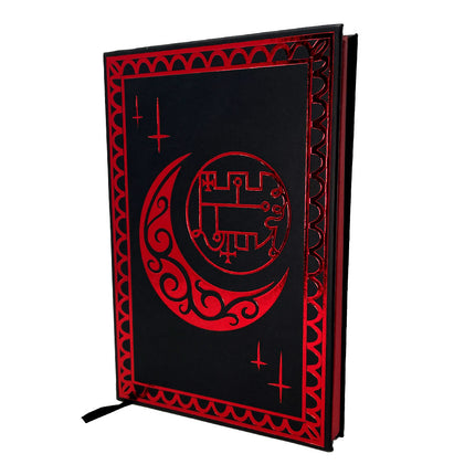 NOTEBOOK LINED PAPER - Black and Red Foil Stolas Grimoire *LIMITED STOCK*