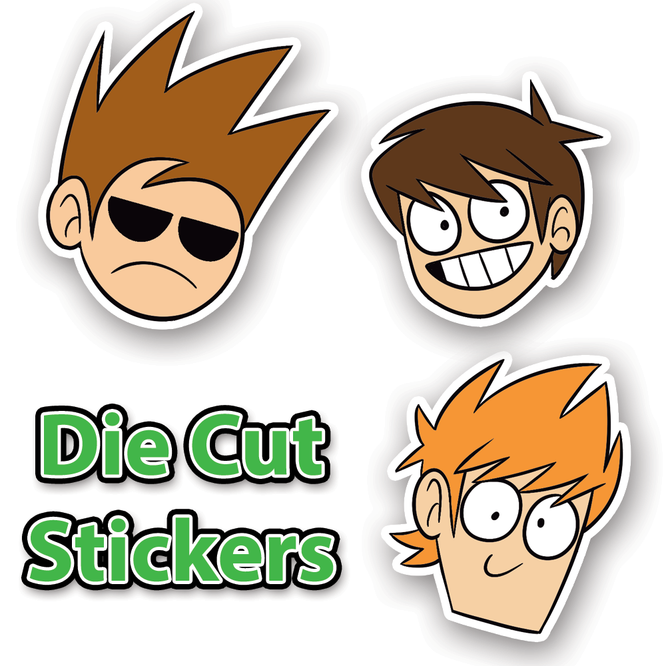Eddsworld Heads Sticker Set – Shark Robot