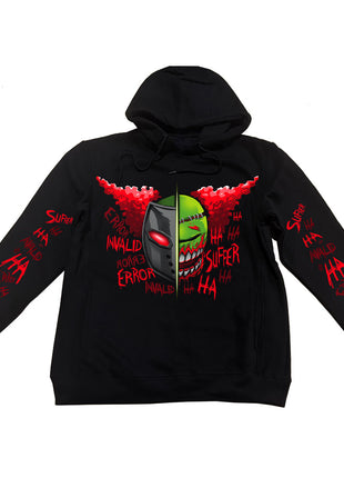 Pullover Hoodie - Faces of Tricky w/Printed Sleeves *LAST CHANCE*