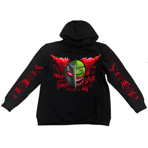 Pullover Hoodie - Faces of Tricky w/Printed Sleeves *LAST CHANCE