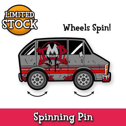 IMP Van with Spinning Wheels - Oversized Enamel Pin *LIMITED STOCK*