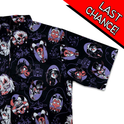 Black Portrait Pattern - Button Up Shirt *LAST CHANCE*