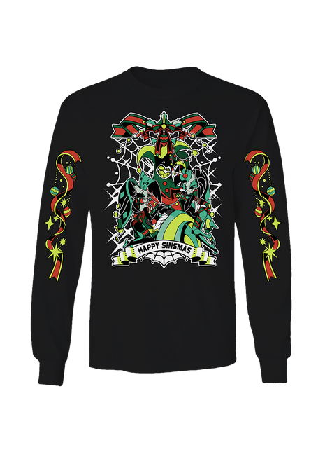 Long Sleeve Shirt - Sinsmas 2024 - Mammon + Glitz + Glam w/Printed Sleeves *LAST CHANCE*