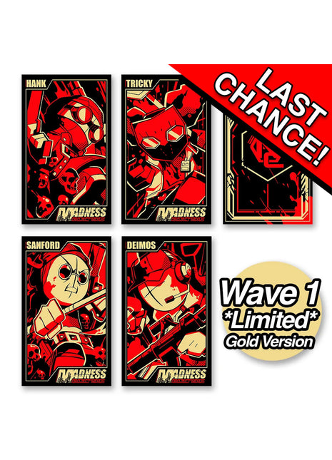 MADNESS: Project Nexus - Metal Card Set Series 1 Wave 1 Gold *LAST CHANCE*