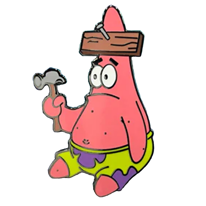 Nail In Head Patrick - Spongebob Squarepants Enamel Pin – Shark Robot