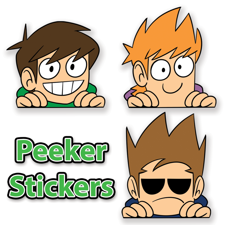 Eddsworld Peek Sticker Set – Shark Robot
