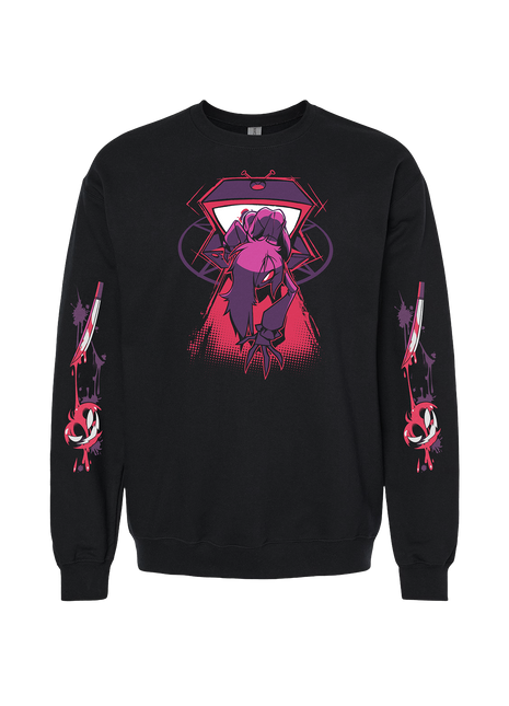 Crewneck Sweatshirt - Octavia Halloween Slasher w/Printed Sleeves *LAST CHANCE*
