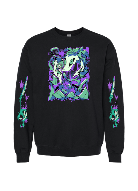 Crewneck Sweatshirt - Stolas Halloween Slasher w/Printed Sleeves *LAST CHANCE*