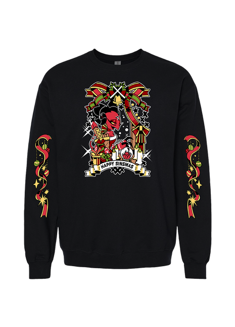 Crewneck Sweatshirt - Sinsmas 2024 - Barbie Wire w/Printed Sleeves *FINAL SALE*