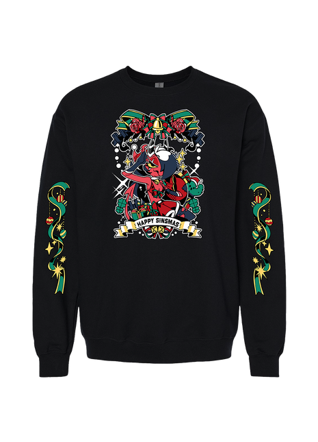 Crewneck Sweatshirt - Sinsmas 2024 - Sallie May w/Printed Sleeves *FINAL SALE*