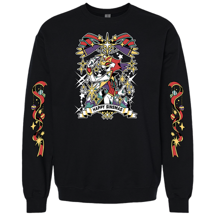 Crewneck Sweatshirt - Sinsmas 2024 - Vassago w/Printed Sleeves *FINAL SALE*