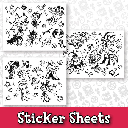 Sketchy Sticker Sheets Set *LIMITED STOCK*