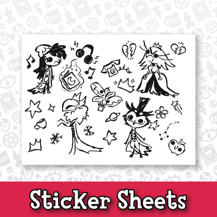 Sketchy Sticker Sheets Set *LIMITED STOCK*