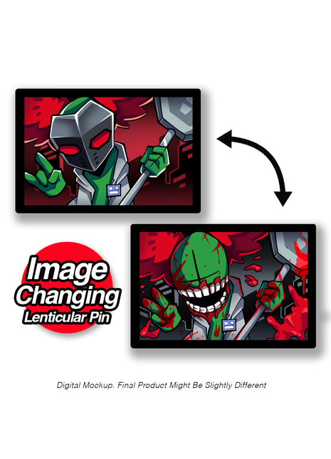 Tricky - Bloody Battle - Lenticular Pin *LIMITED STOCK*