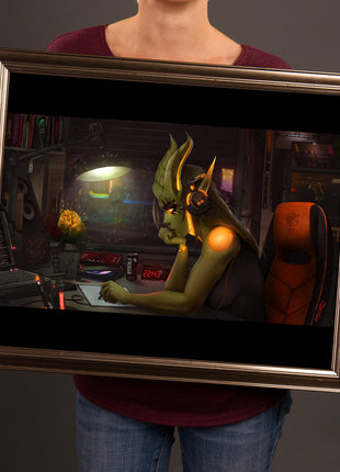 Lo-fi Xeno-Cyberpunk beats to Relax/Study To - Poster Print