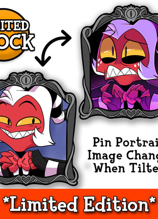 Moxxie - Changing Portrait Lenticular Pin *LIMITED STOCK*