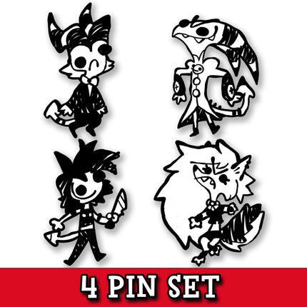 IMP'S Sketchy Plan - Enamel Pin Set *LAST CHANCE*